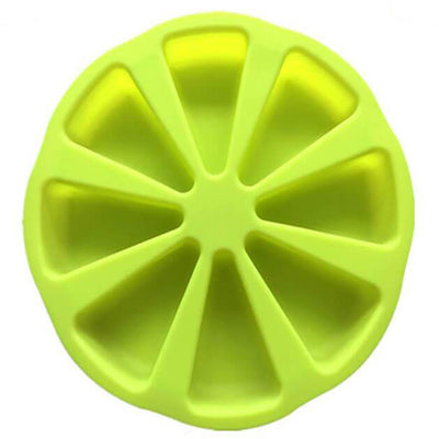 Moule Silicone Rond Multi Parts 8 Tranches Vert - Tendances-cuisine.fr