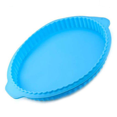 Moule à Tartes Rond en Silicone Bleu - Tendances-cuisine.fr