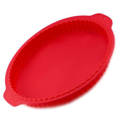 Moule à Tartes Rond en Silicone Rouge - Tendances-cuisine.fr