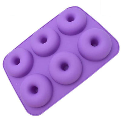 Moule à Donuts et Beignets en Silicone 6 Trous Violet - Tendances-cuisine.fr