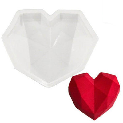 Moule à Gâteaux 3D Silicone Motif Cœur 3D - Tendances-cuisine.fr