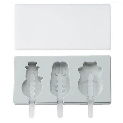 Moule à glaces créatives silicones 3 bonhommes gris en vente sur Tendances-cuisine.fr