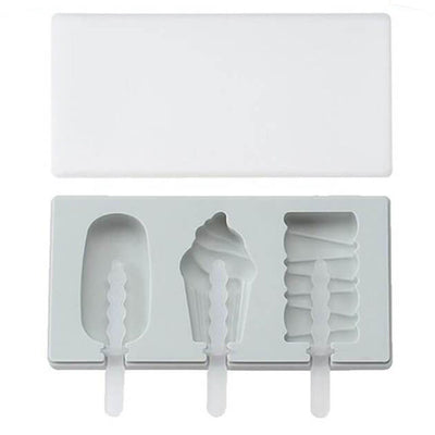 Moule à glaces créatives silicones 3 cônes gris en vente sur Tendances-cuisine.fr