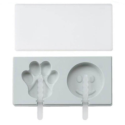 Moule à glaces créatives silicones pattes smiley gris en vente sur Tendances-cuisine.fr