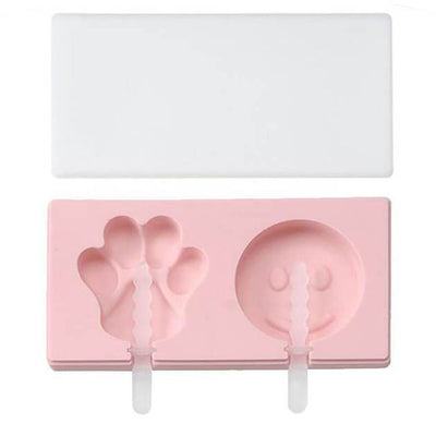 Moule à glaces créatives silicones pattes smiley rose en vente sur Tendances-cuisine.fr
