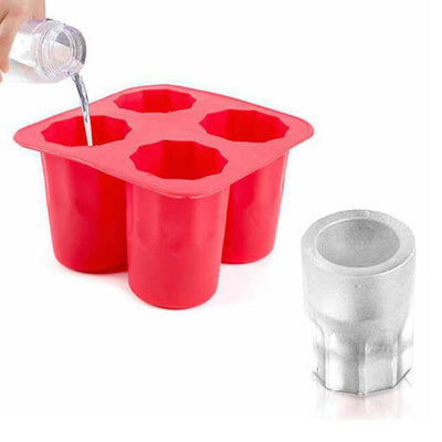 Moule en silicone 4 verres de glace rouge - Tendances-cuisine.fr