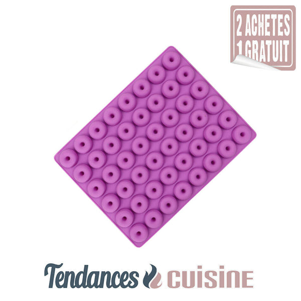 Moule 48 Mini Donuts Violet en Silicone - Tendances-cuisine.fr