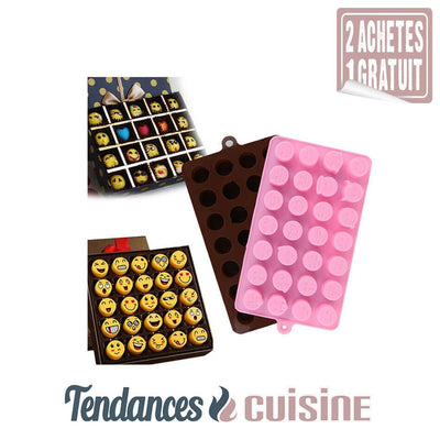 Moule à chocolat Emoji démonstration d'utilisation - Tendances-cuisine.fr