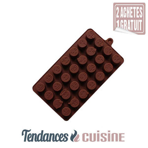 Moule à chocolat Emoji marron en vente sur Tendances-cuisine.fr