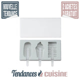 Moule à glaces créatives silicones 3 cônes gris en vente sur Tendances-cuisine.fr