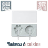Moule à glaces créatives silicones pattes smiley gris en vente sur Tendances-cuisine.fr