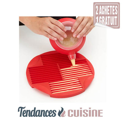 Moule en silicone Barres de chocolat rouge démonstration du produit - Tendances-cuisine.fr