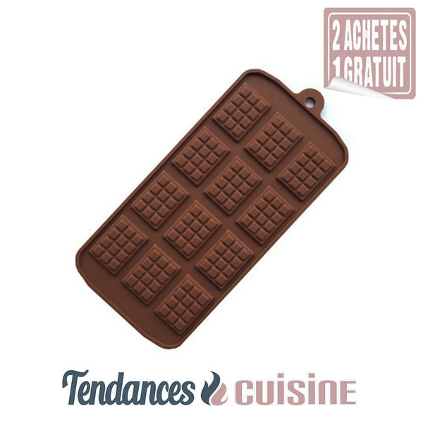 Présentation du Moule à Chocolat Silicone -12 Tablettes en vente sur tendances-cuisine.fr