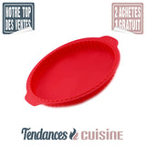 Moule à Tartes Rond en Silicone Rouge - Tendances-cuisine.fr