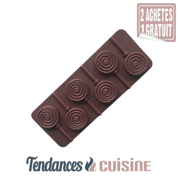 Moule à chocolat Silicone Sucette Lolipop  en vente sur Tendances-cuisine.fr