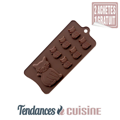 Présentation du Moule à chocolat petits chats en vente sur tendances-cuisine.fr