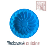 Présentation du Moule à gâteau en silicone Fleur walfos Bleu en vente sur tendances-cuisine.fr