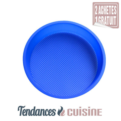 Moule à gâteau en silicone rond Bleu en vente sur tendances-cuisine.fr