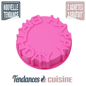 Moule à gâteaux en Silicone Happy Birthday - Tendances-cuisine.fr