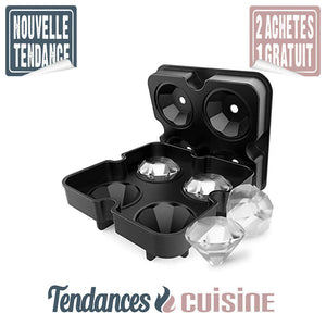 Présentation du Moule à glaçons forme de Diamants en vente sur tendances-cuisine.fr