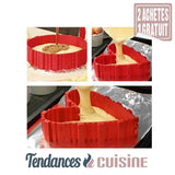 Moules 4 pièces rouge démonstration du produit Tendances-cuisine.fr