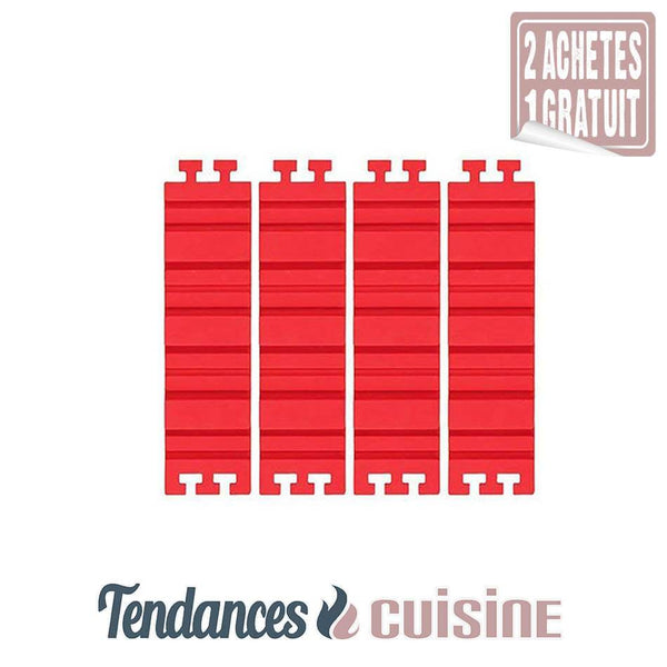 Moules 4 pièces rouge en vente sur Tendances-cuisine.fr