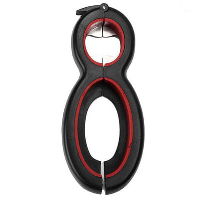 Ouvre Tout Multifonction 6 en 1 noir rouge - Tendances-cuisine.fr