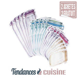 Sacs de Stockage Alimentaire Imitation bocaux en verres - Pack 20 pièces - Démonstration du produit - Tendances-cuisine.fr