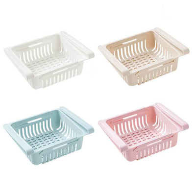 Pack de 4 Rack 4 couleurs Organisateur de Frigo Extensible Réglable Tendances-cuisine.fr