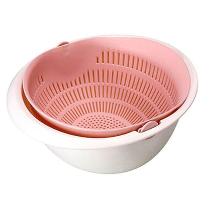 Panier Égouttoir 2 en 1 Rose Tendances-cuisine.fr