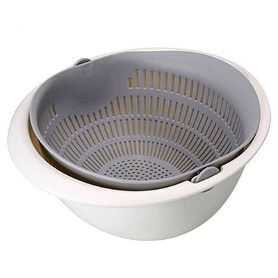 Panier Égouttoir 2 en 1 gris Tendances-cuisine.fr