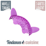 Passoire casserole Compactable auto fixante violette Tendances-cuisine.fr