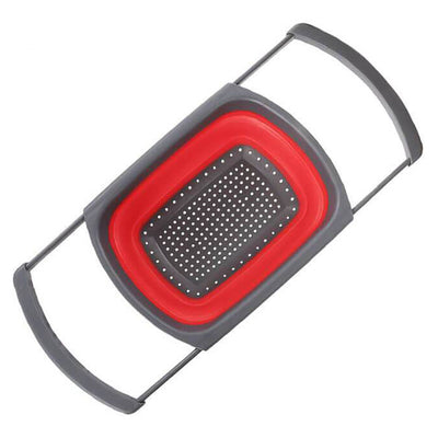 Passoire Compactable poignée télescopique vert Rince Légumes Rouge Tendances-cuisine.fr