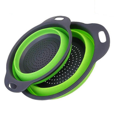 Passoire télescopique vert lot de 2 tailles Tendances-cuisine.fr