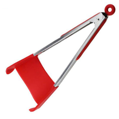 Pince Spatule 2 en 1 Rouge Tendances-cuisine.fr