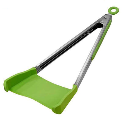 Pince Spatule 2 en 1 verte Tendances-cuisine.fr