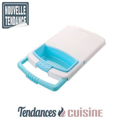 Planche à Découper Égouttoir Multifonctionnelle Bleu Tendances-cuisine.fr