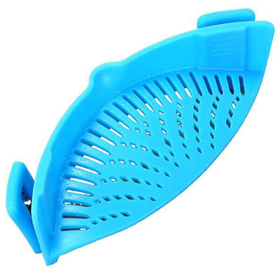 Passoire à Nouilles En Silicone à Clips - Universelle Pour Casseroles, Poêles Et Bols - Sans BPA, Lavable Au Lave-vaisselle - 9