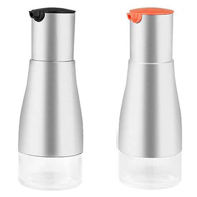 Lots de  2 Pots Verseur Inox & Verre - Noir - Orange en vente sur Tendances-cuisine.fr