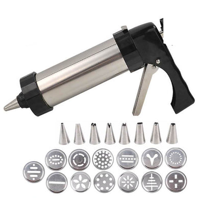 Presse à Biscuit Kit Premium 13 Grilles à Gâteaux + 8 Buses - Tendances-cuisine.fr