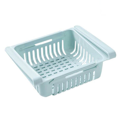Rack Organisateur de Frigo Bleu Extensible Réglable Tendances-cuisine.fr