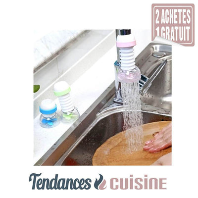 Rallonge de Tète de Robinet économique extensible 360° Démonstration du produit - Tendances-cuisine.fr