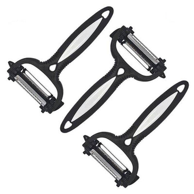 Lot de 3 Râpes à Fruits et Légumes Rotative 3 Lames en 1 Noir - Tendances-cuisine.fr