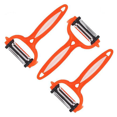 Lot de 3 Râpes à Fruits et Légumes Rotative 3 Lames en 1 Orange - Tendances-cuisine.fr