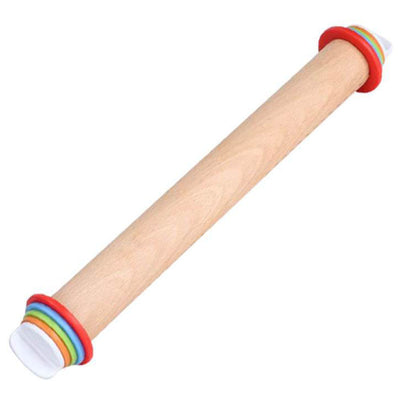 Rouleau à Pâtisserie en Bois Gradué Ajustable Guide 4 Hauteurs - Tendances-cuisine.fr