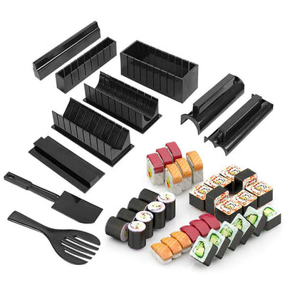 Rouleau et Moules à Sushi & Maki Kit Premium Multi Formes 10 Pièces - Tendances-cuisine.fr