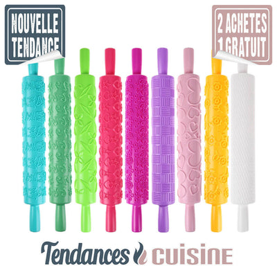 Rouleaux à Pâtisserie motifs 3D Pack 9 Rouleaux