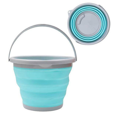 Seau de nettoyage de cuisine rétractable compactable bleu  Tendances-cuisine.fr