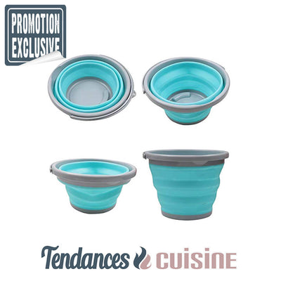 Seau de nettoyage de cuisine rétractable compactable Démonstration du produit - Tendances-cuisine.fr
