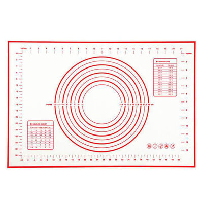 Tapis à Pétrir la Pâte Gradué 60 X 40 en Silicone Rouge - Tendances-cuisine.fr